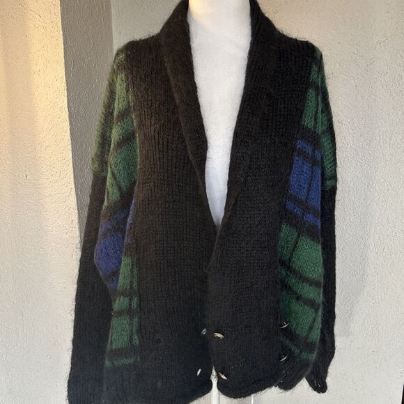 The Gold Label Designer Collection Mohair Vintage 1980 Unisex Cardigan Size L - Picture 12 of 12